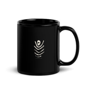 Silent Ascent Black Glossy Mug